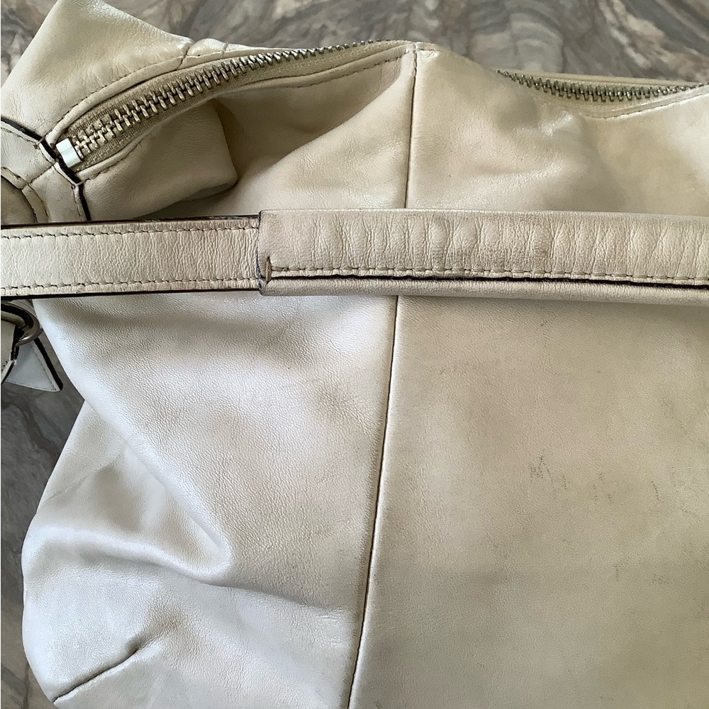 Coach Kristin White Leather Convertible Satchel Crossbody Bag With Hang Tags - Picture 8 of 13